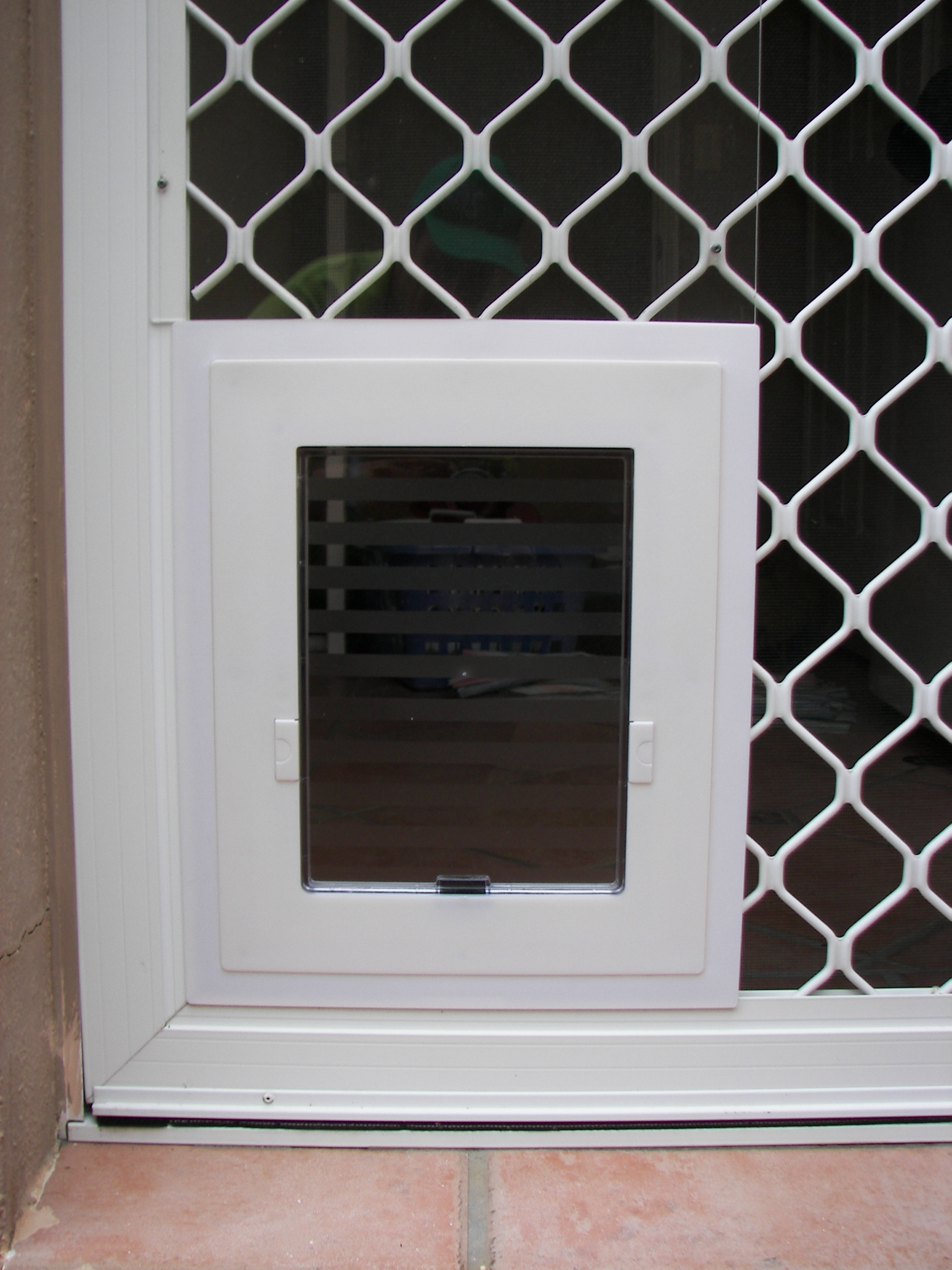 Security screen best sale pet door